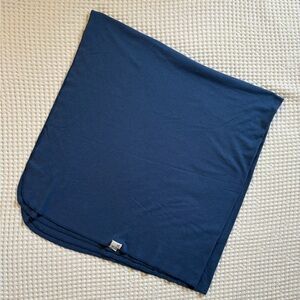 Copper Pearl - Indigo Blue Rib Knit Swaddle Blanket
